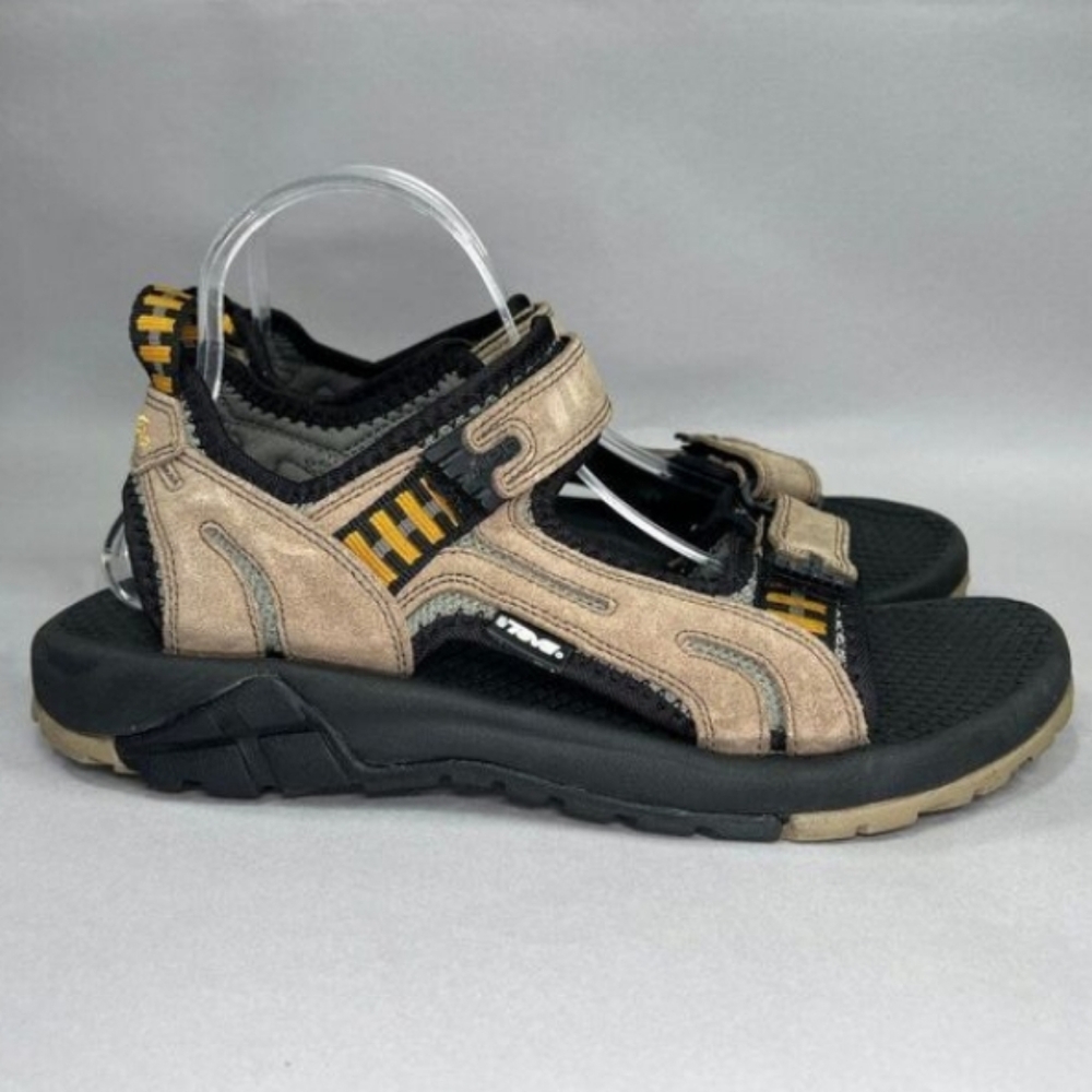 Brown suede off road hiking sandals